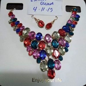 Necklace with earrings